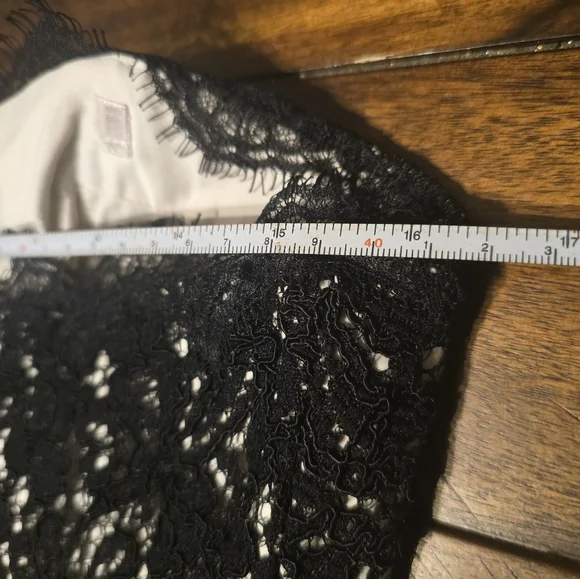 White House Black Market Black Lace Strapless Dress Size 10 Cocktail Formal Shea - Picture 14 of 14